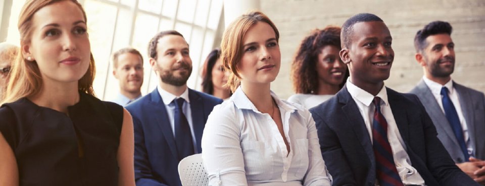 Coporate people listening