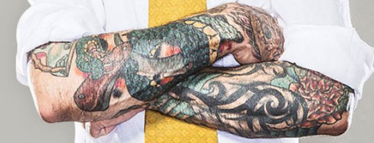Tattoos on arms