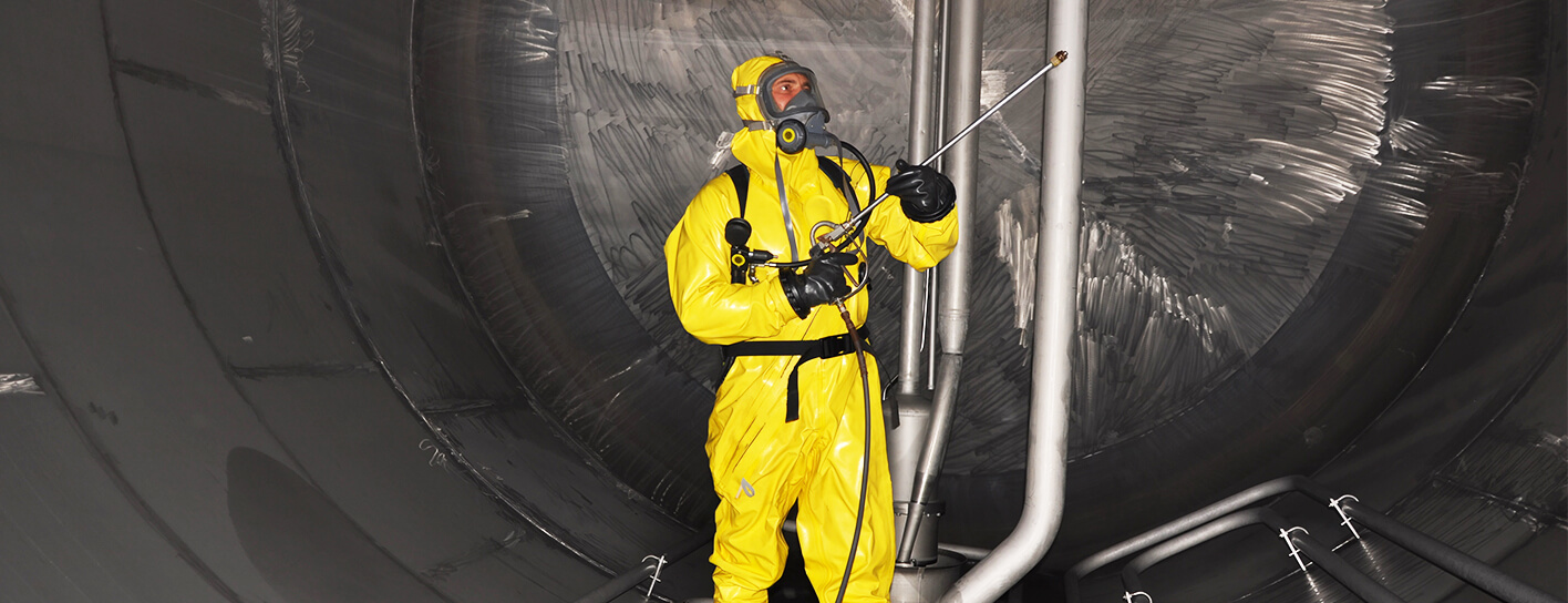 Man cleaning