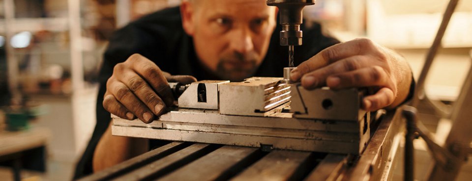 Man using a drill