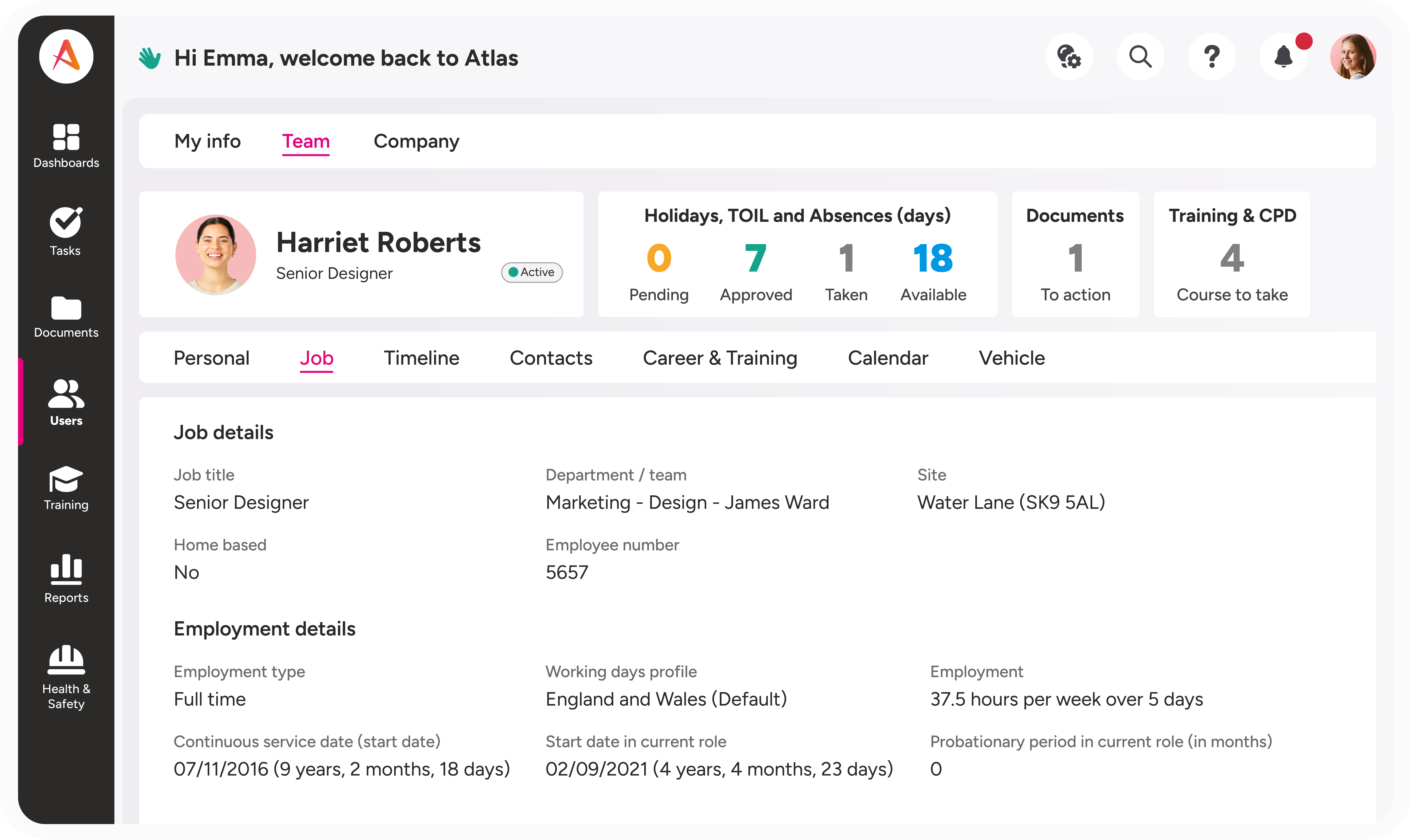 Employee records (HRIS)
